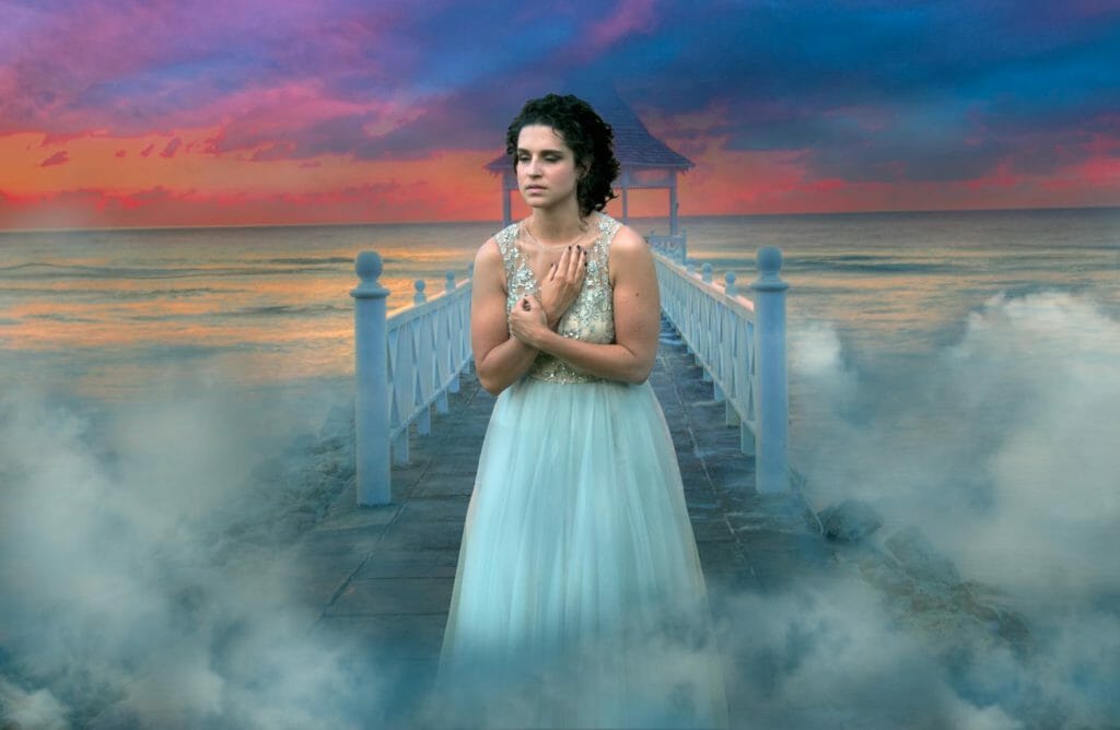 eenager-formal-portrait-art-on-dock-in-clouds-studio2257-mesa-az